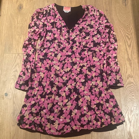 Kate Spade New York Dress Wallflower Silk Chiffon Dress - size 14